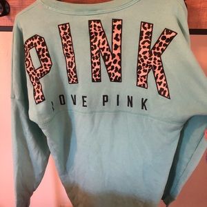 PINK Victoria Secret Cheetah Long Sleeve Crew